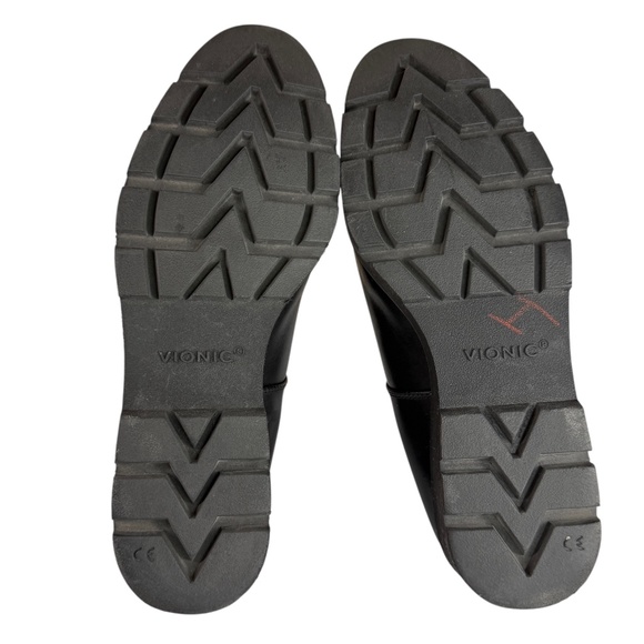 Vionic Willa Wedge Loafer Black Leather Slip On Comfort Shoe Size 11 - Picture 9 of 12